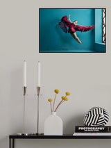 Ballerina on Red Poster och Canvastavla