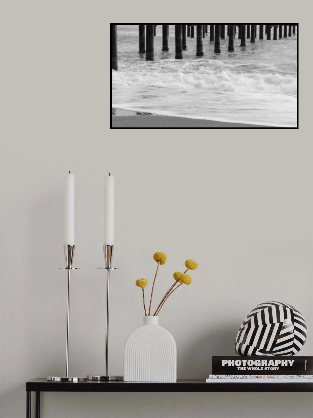 old pier and dramatic landscape Poster och Canvastavla