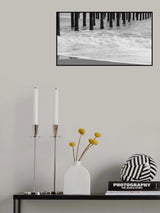 old pier and dramatic landscape Poster och Canvastavla