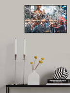 Water Splash Fastival Poster och Canvastavla