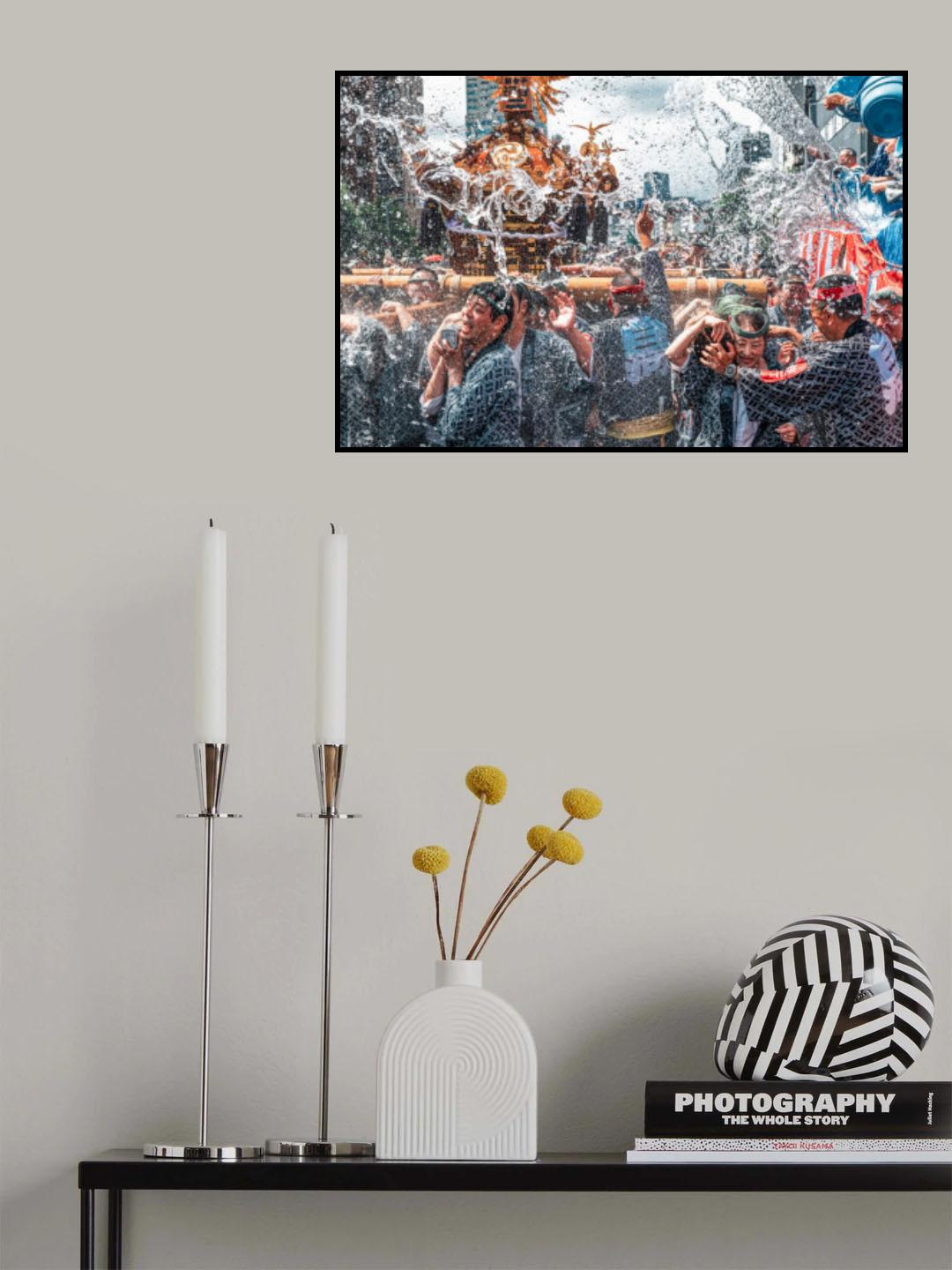 Water Splash Fastival Poster och Canvastavla