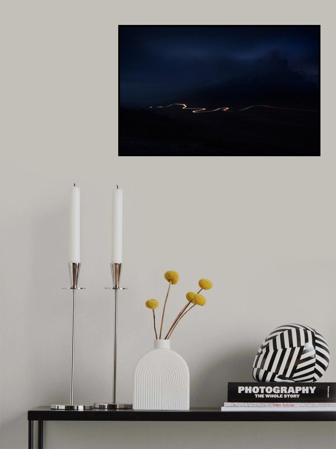 Winding through the night Poster och Canvastavla