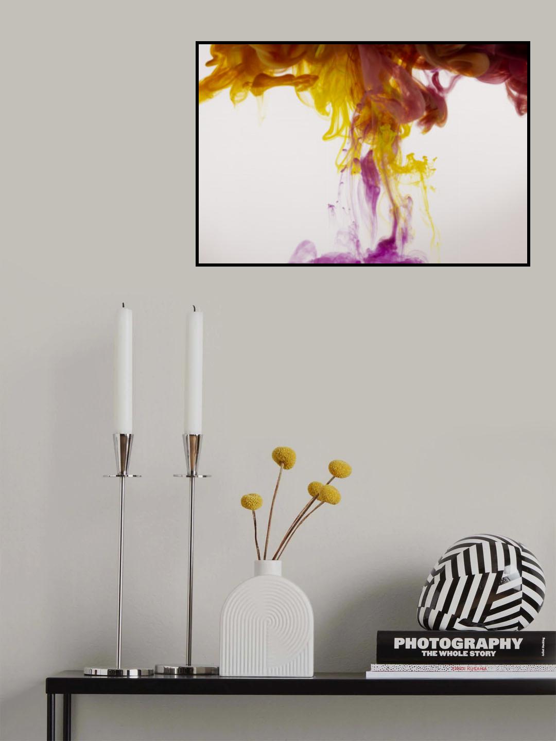 Acrylic colors and ink in water Poster och Canvastavla
