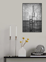 Black and white still life with glass utensils Poster och Canvastavla