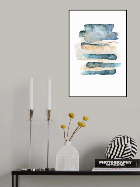 Atlantic Blue Abstract-1 Poster och Canvastavla
