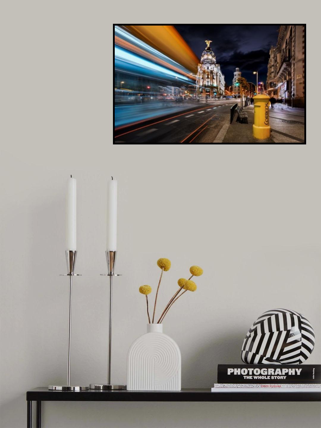 Madrid City Lights III Poster och Canvastavla