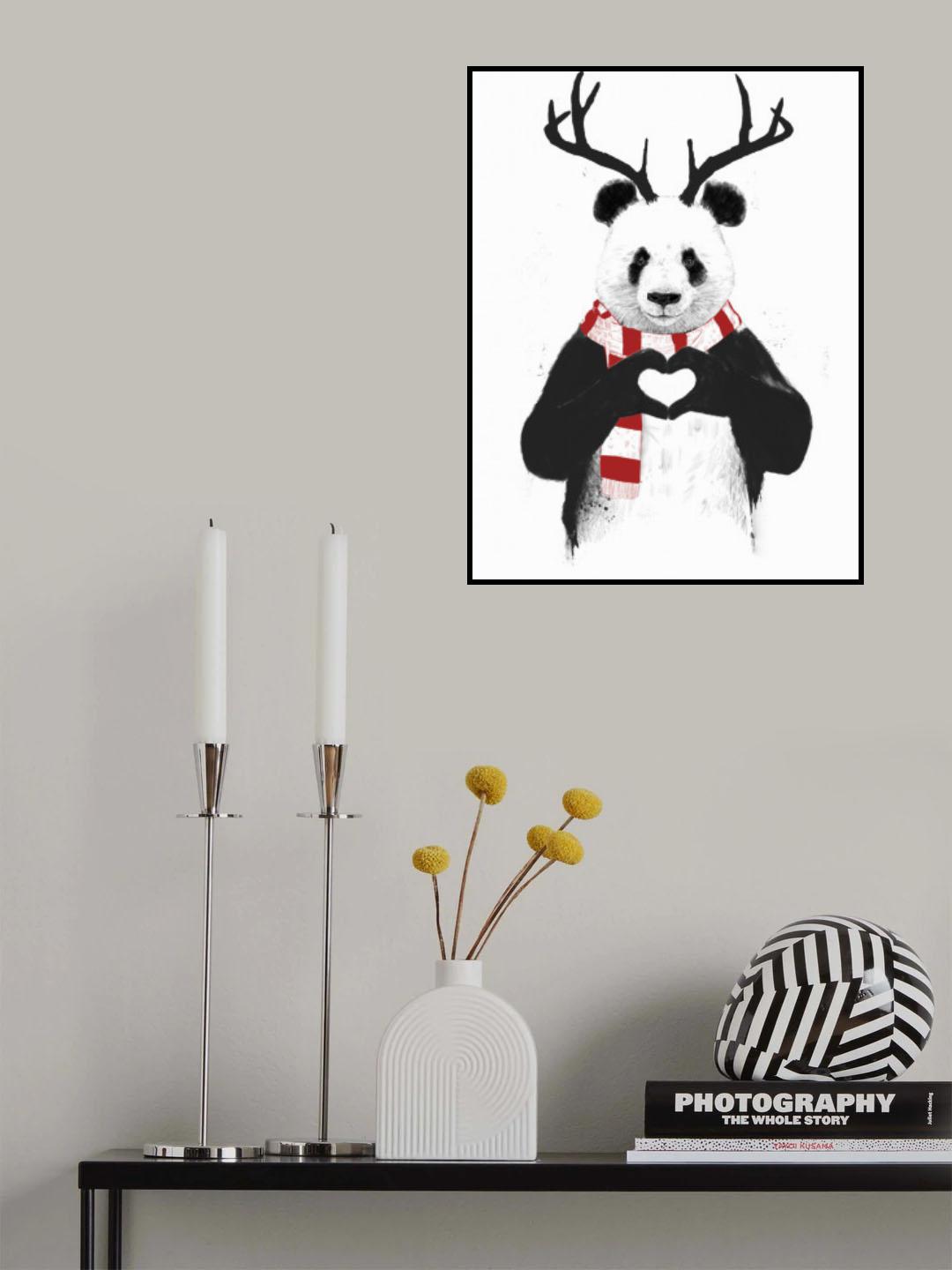Xmas panda Poster och Canvastavla