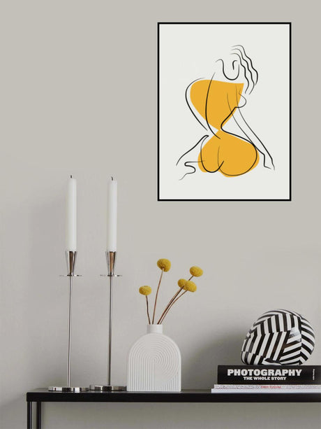 Minimalist Line Art Nude Poster och Canvastavla