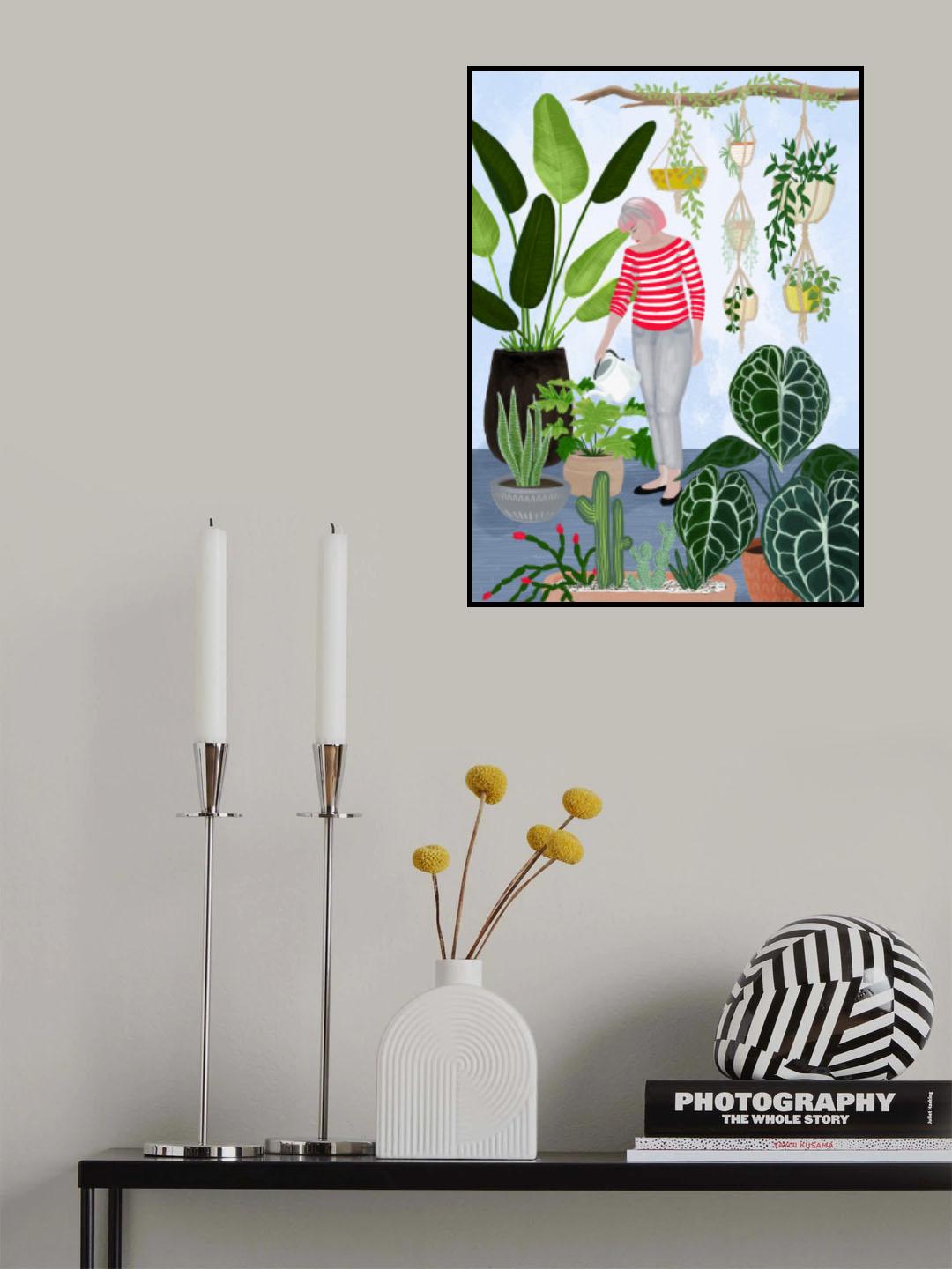 My home jungle in blue Poster och Canvastavla