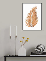 Copper gold palm leaf 6 Poster och Canvastavla