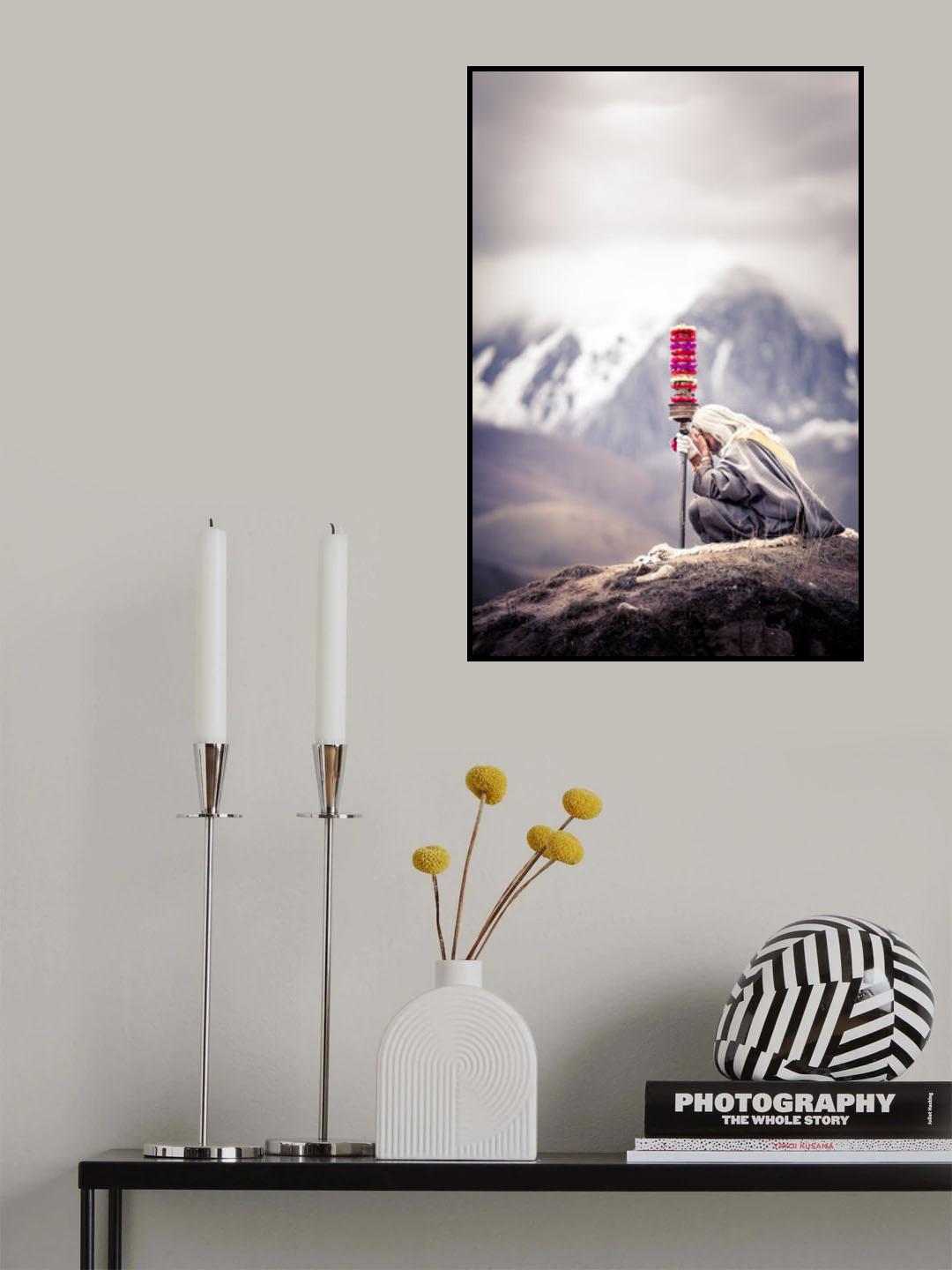Tibet ascetic monk《苍发行者》 Poster och Canvastavla