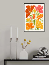 Spring Wildflowers Border Poster och Canvastavla
