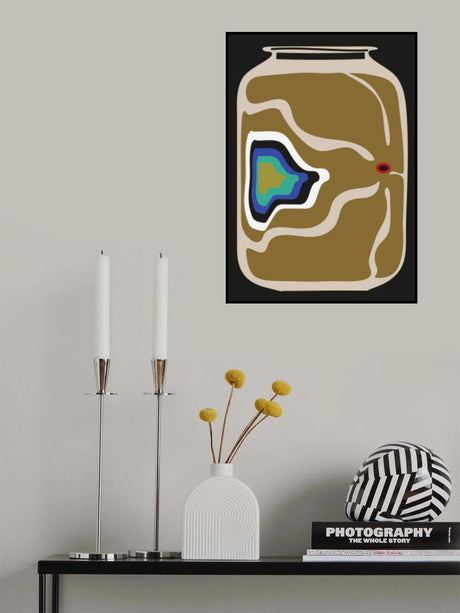 Ukiyo Vase Grey Poster och Canvastavla