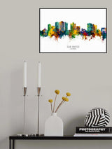 San Mateo California Skyline Poster och Canvastavla
