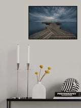 Carmolí footbridge at sunrise Poster och Canvastavla