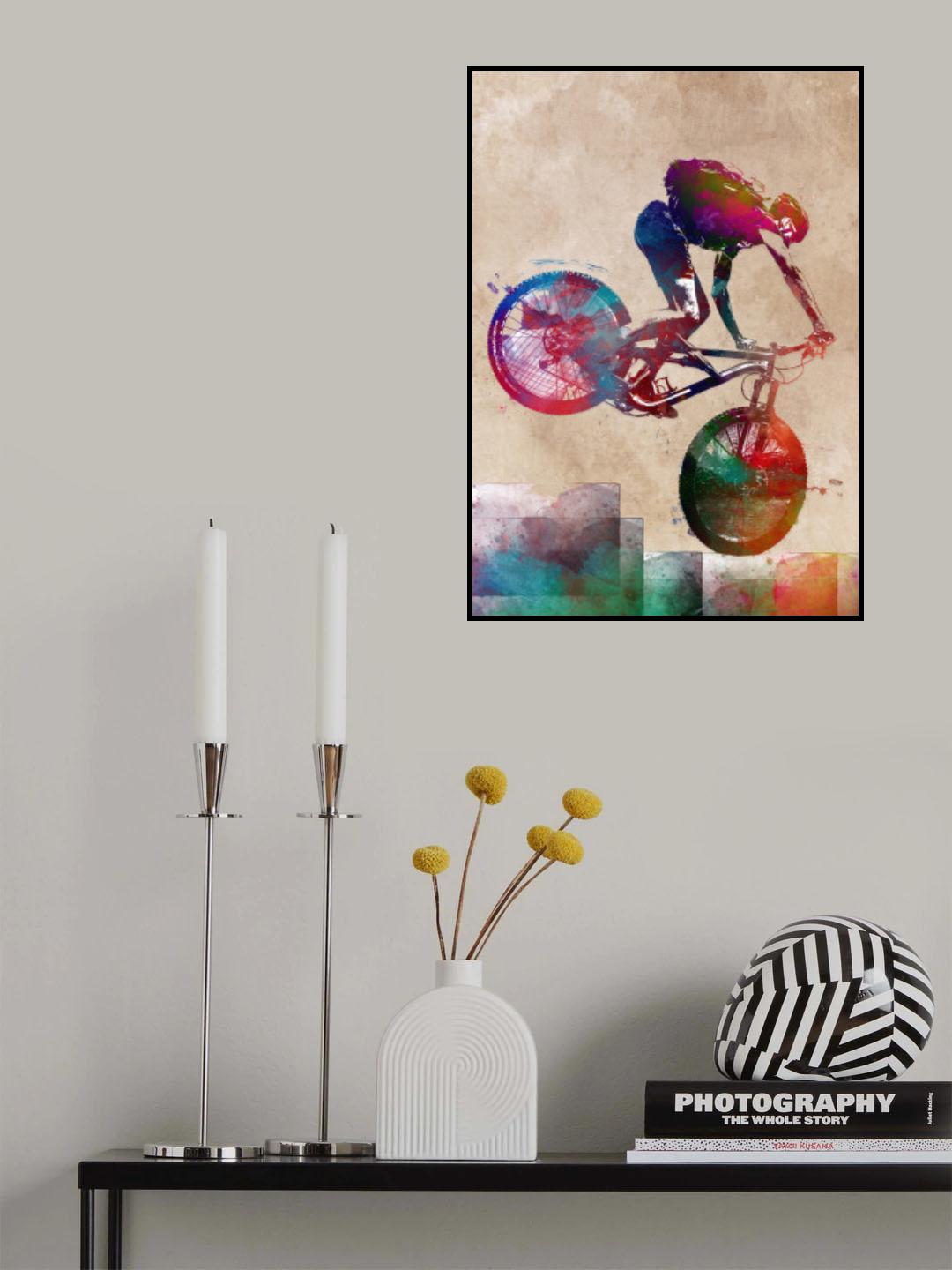 Cycling sport art 45 Poster och Canvastavla