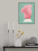 Stone Sculpture In Pink Poster och Canvastavla