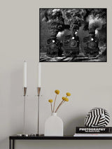Train Race in BW Poster och Canvastavla