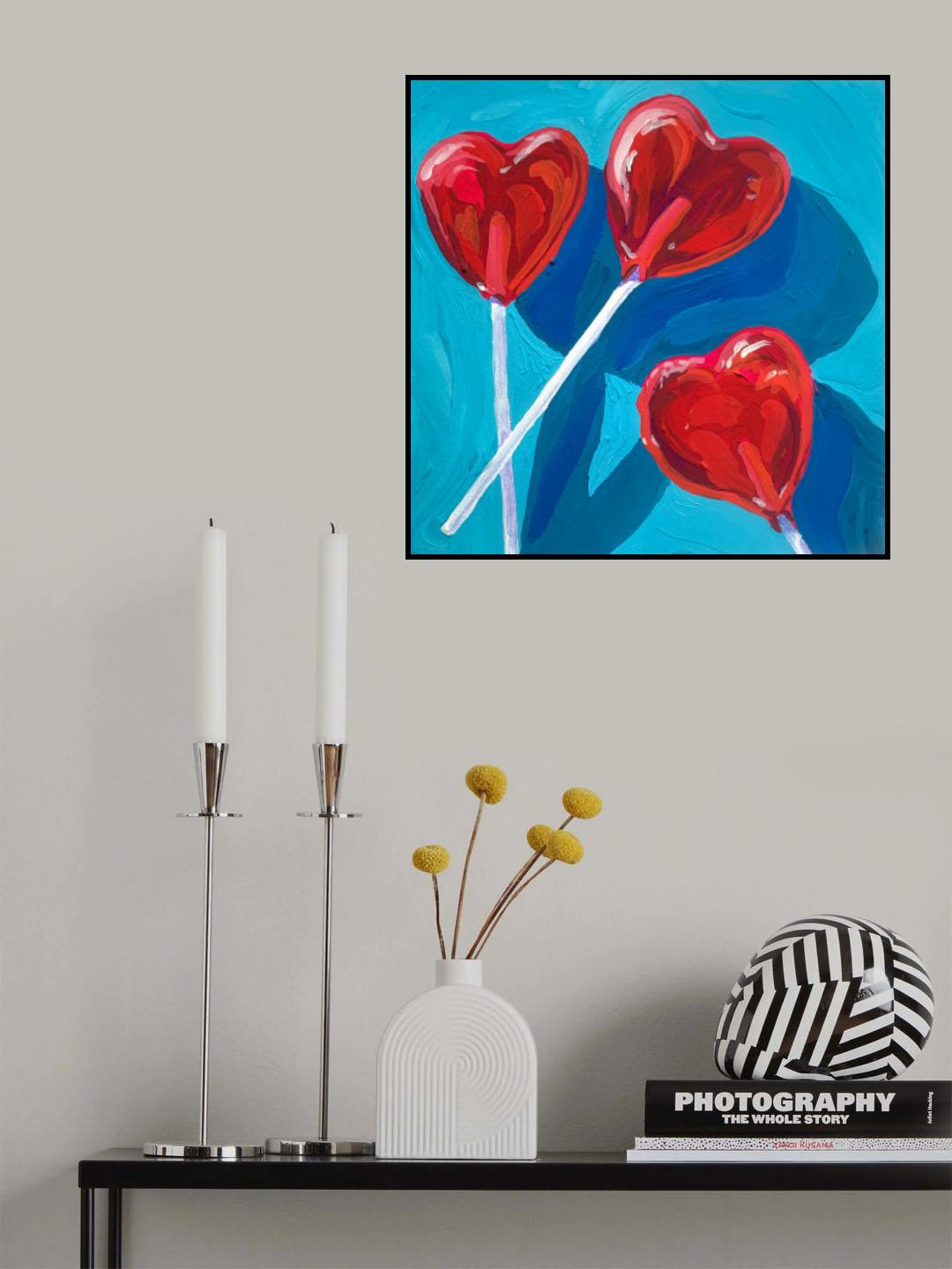 Heart Lollipops Poster och Canvastavla