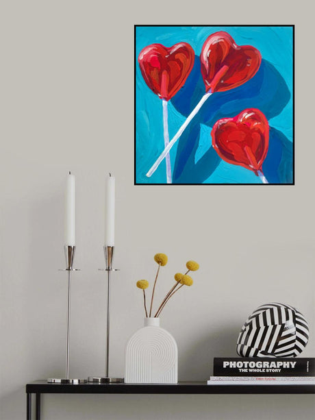 Heart Lollipops Poster och Canvastavla