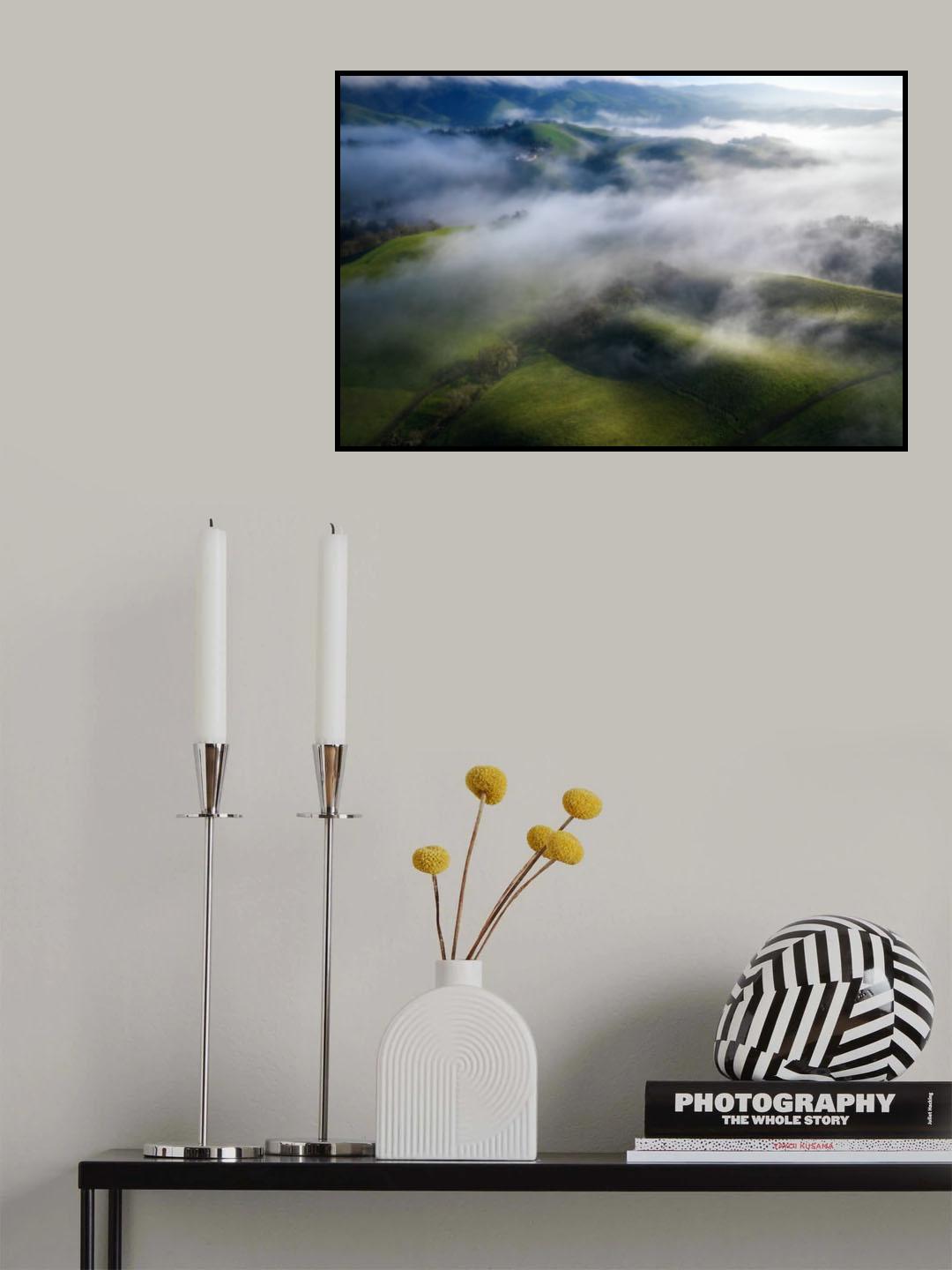 Foggy Hills Poster och Canvastavla