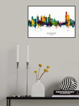 Melbourne Australia Skyline Poster och Canvastavla