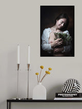 portrait with flowers Poster och Canvastavla