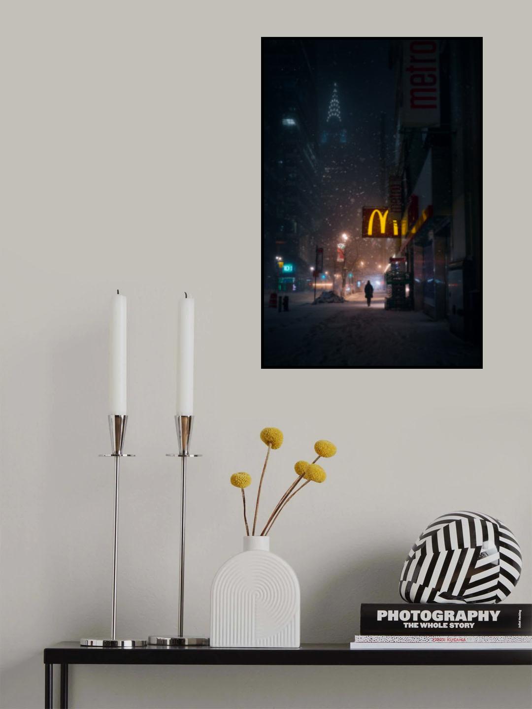 Snowy NYC Poster och Canvastavla