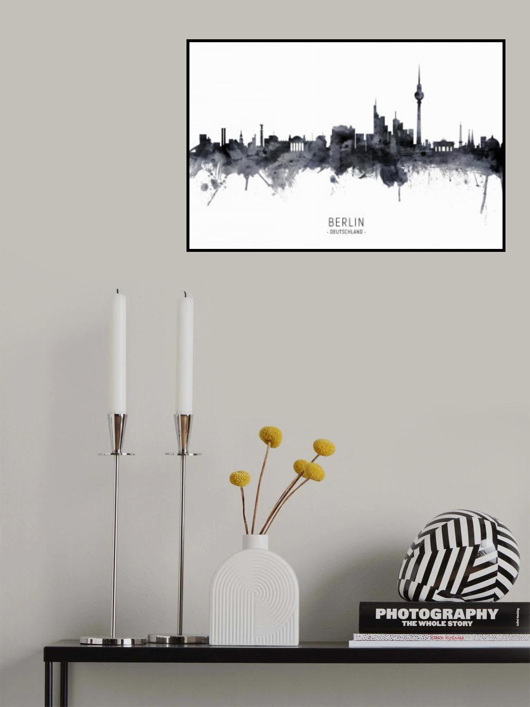 Berlin Germany Skyline Poster och Canvastavla