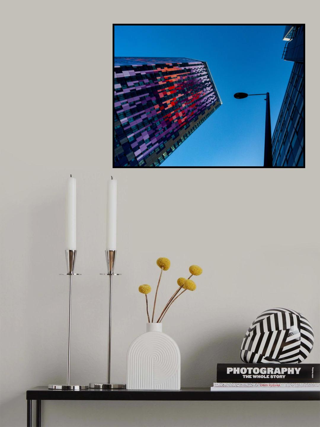 High above the streets and houses. Poster och Canvastavla