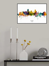 Miami Florida Skyline Poster och Canvastavla