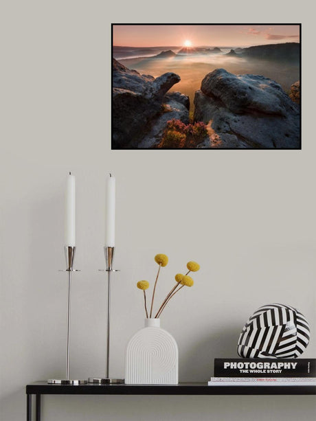 Sunrise on the rocks Poster och Canvastavla
