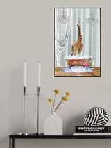 Giraffe &amp; Bubbles Poster och Canvastavla
