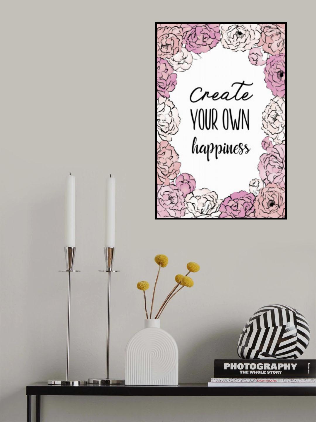 Create Happiness Poster och Canvastavla