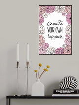 Create Happiness Poster och Canvastavla