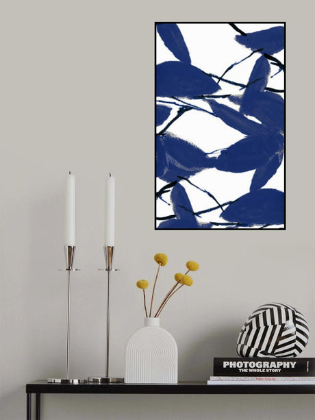 Blue Floral No2 Poster och Canvastavla