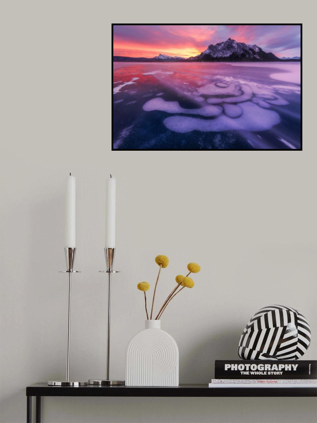 Sunrise at Abraham Lake Poster och Canvastavla