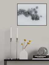 Winter's embrace: Ariel view of snowy trees Poster och Canvastavla