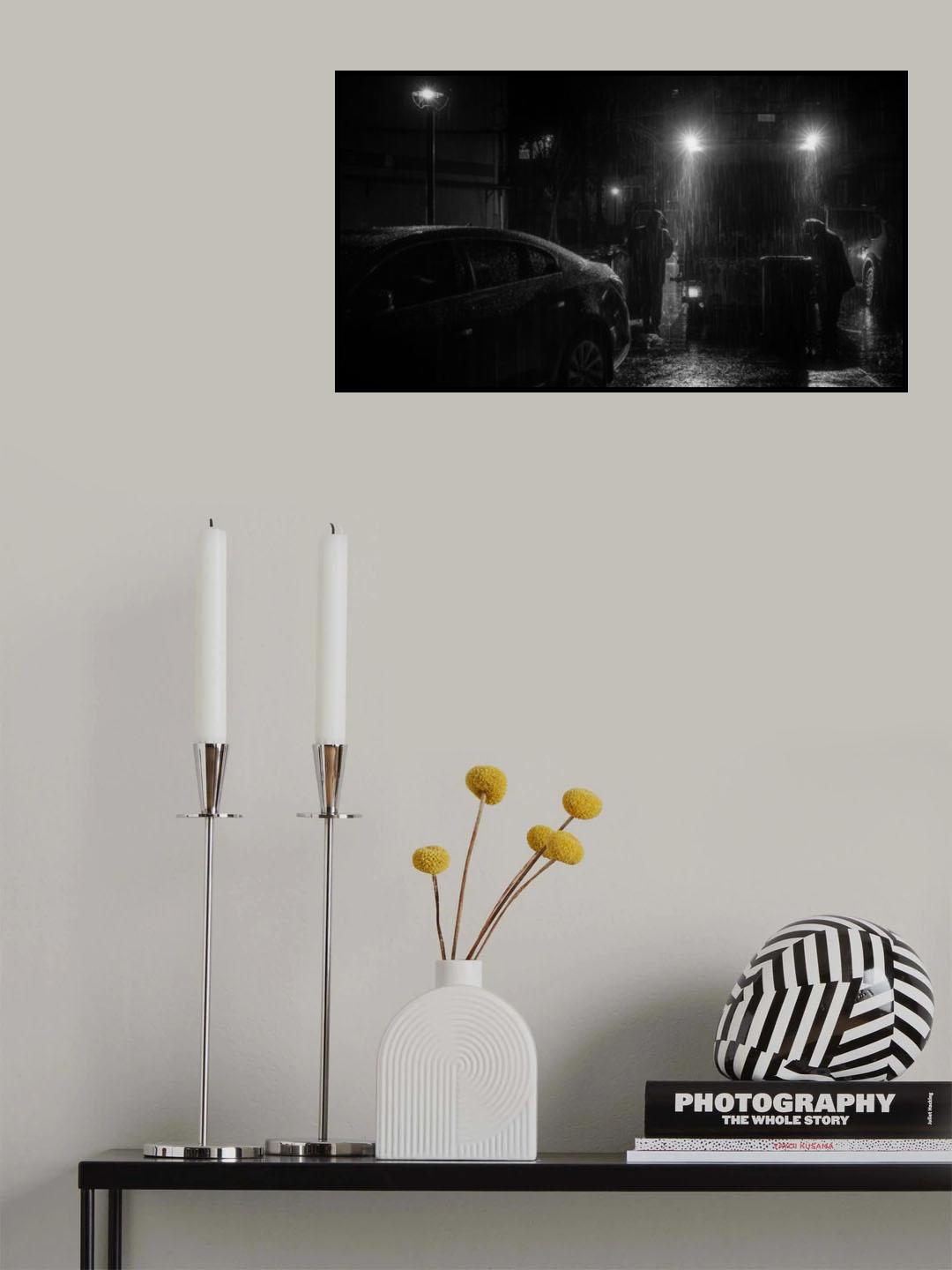 Rainy Night Poster och Canvastavla