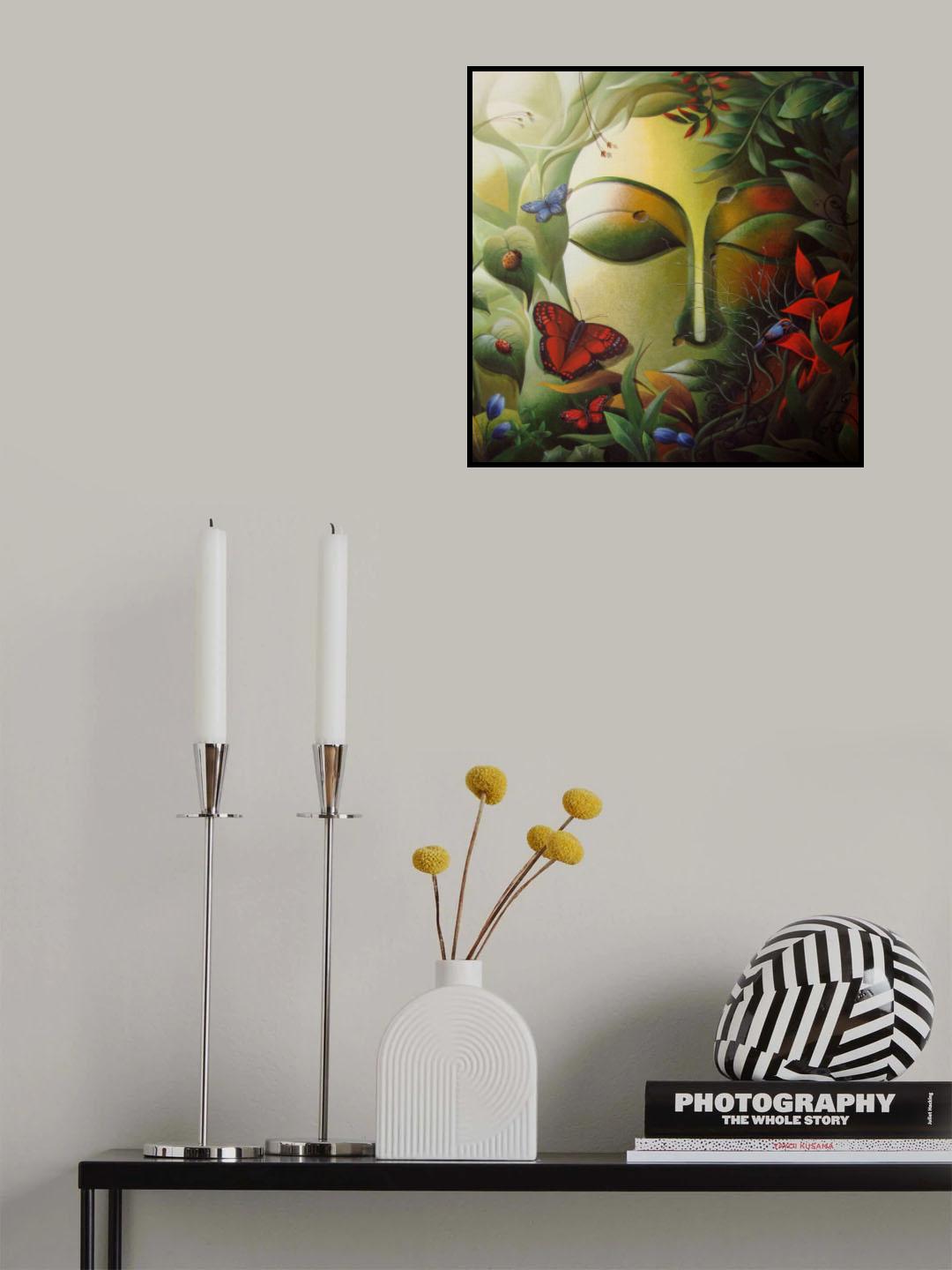 Green God (Buddha) Poster och Canvastavla