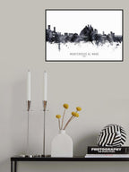 Monterosso al Mare Italy Skyline Poster och Canvastavla