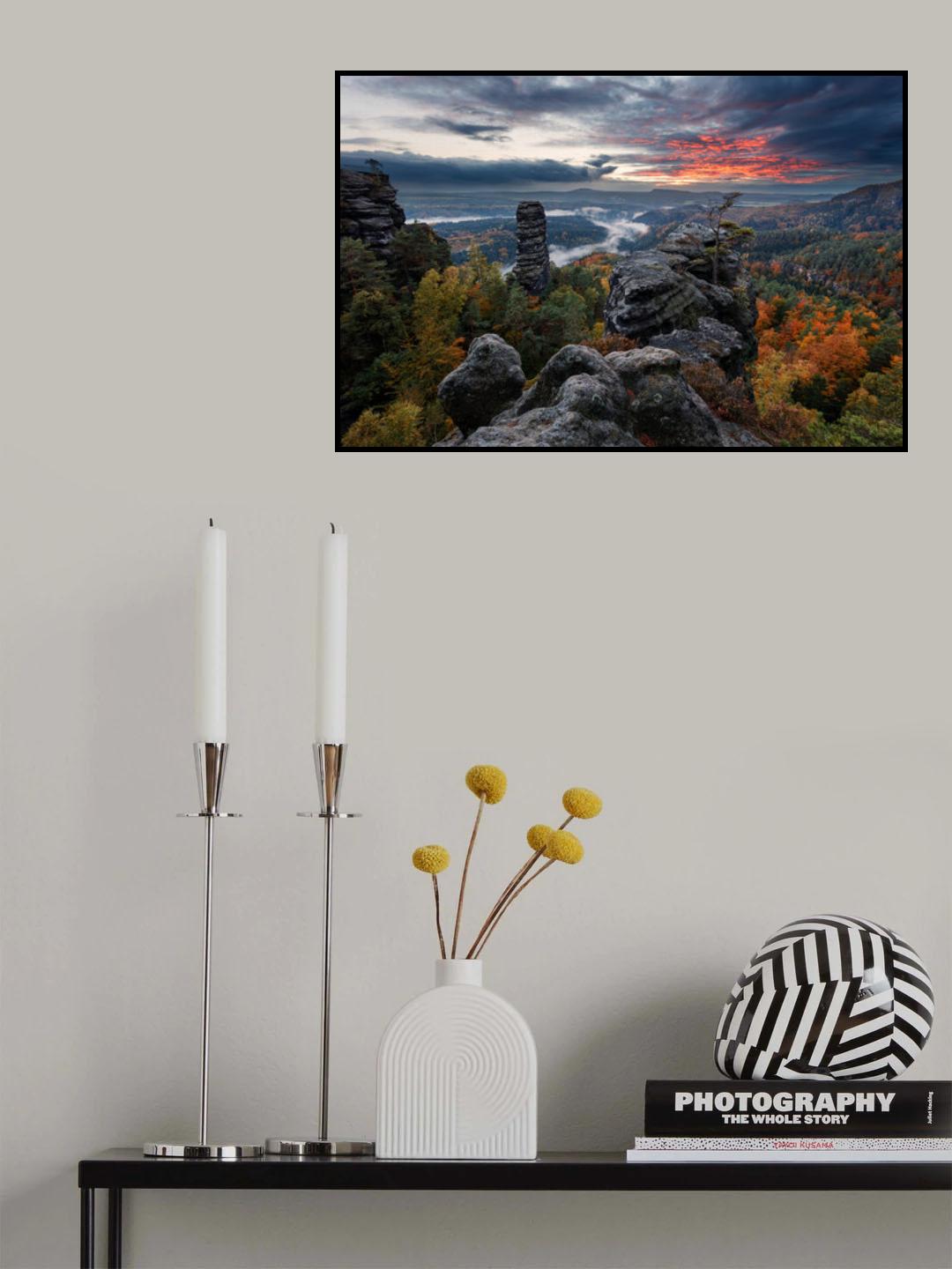 Red Sunset Poster och Canvastavla