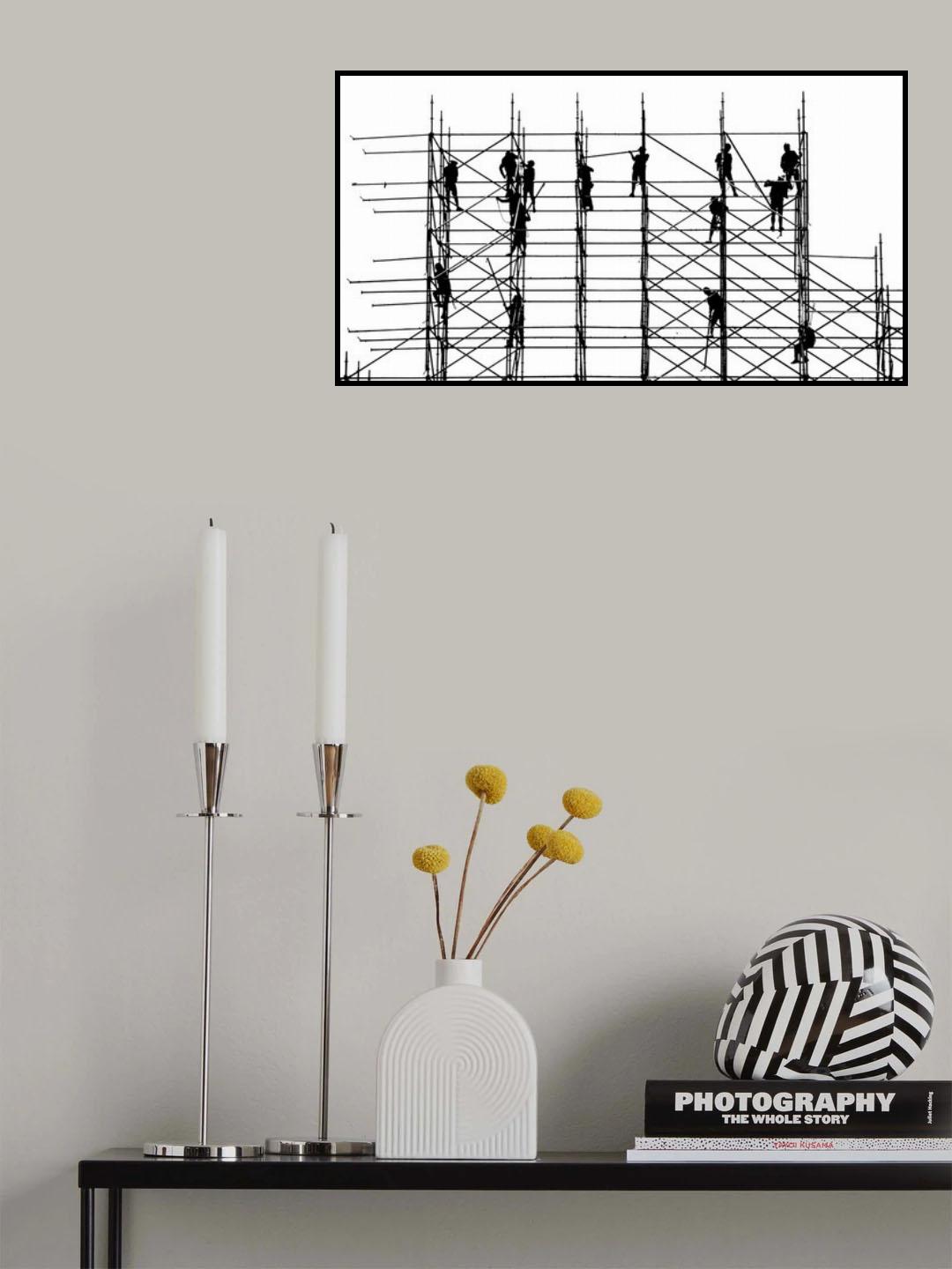 Construction silhouette Poster och Canvastavla