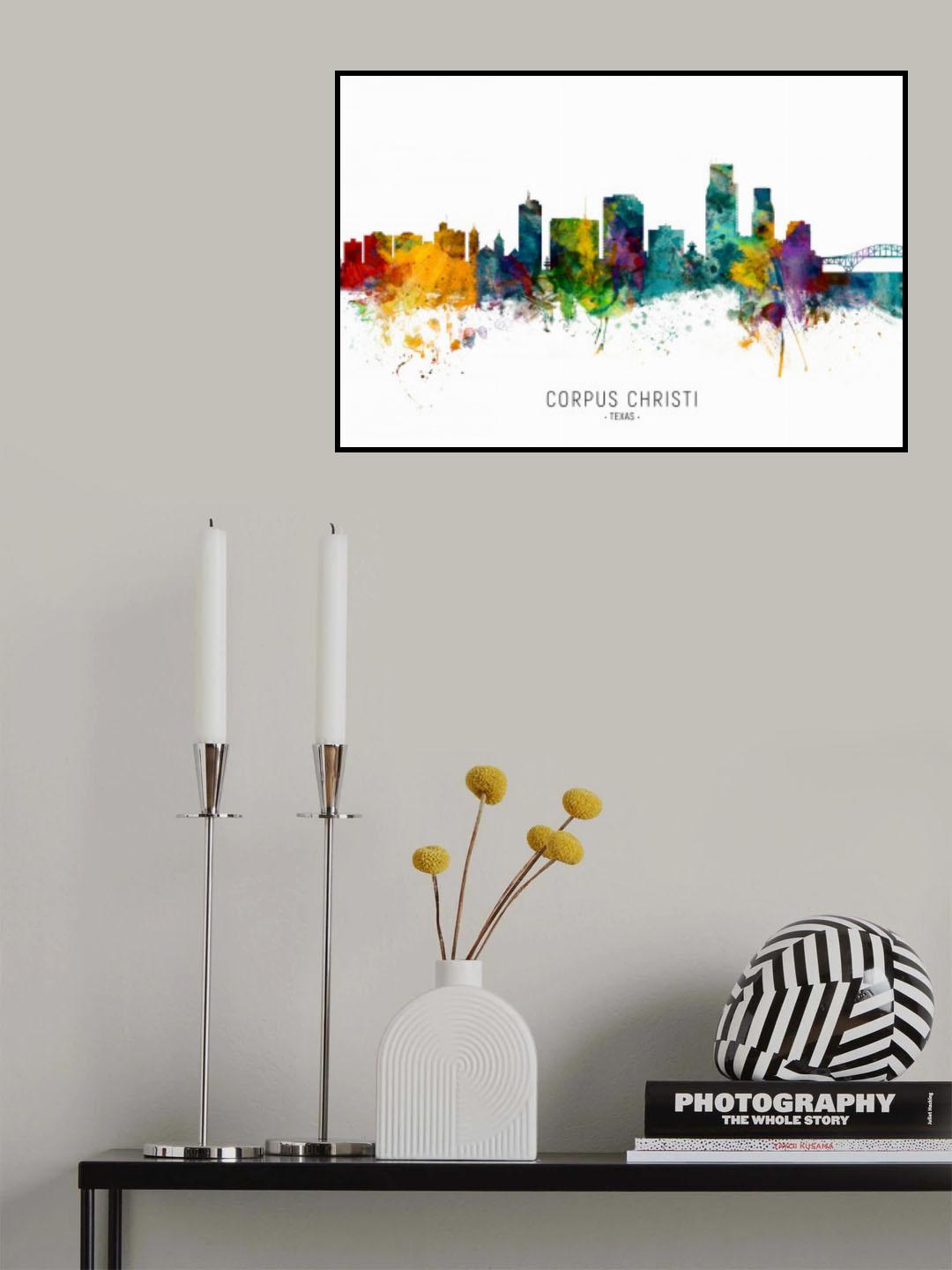 Corpus Christi Texas Skyline Poster och Canvastavla