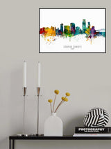 Corpus Christi Texas Skyline Poster och Canvastavla
