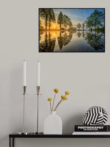 Mount Fuji reflected in Lake , Japan Poster och Canvastavla