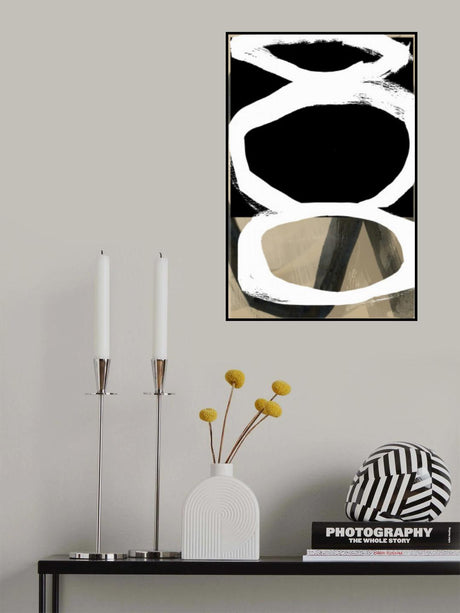 Bold Black On White No4 Poster och Canvastavla
