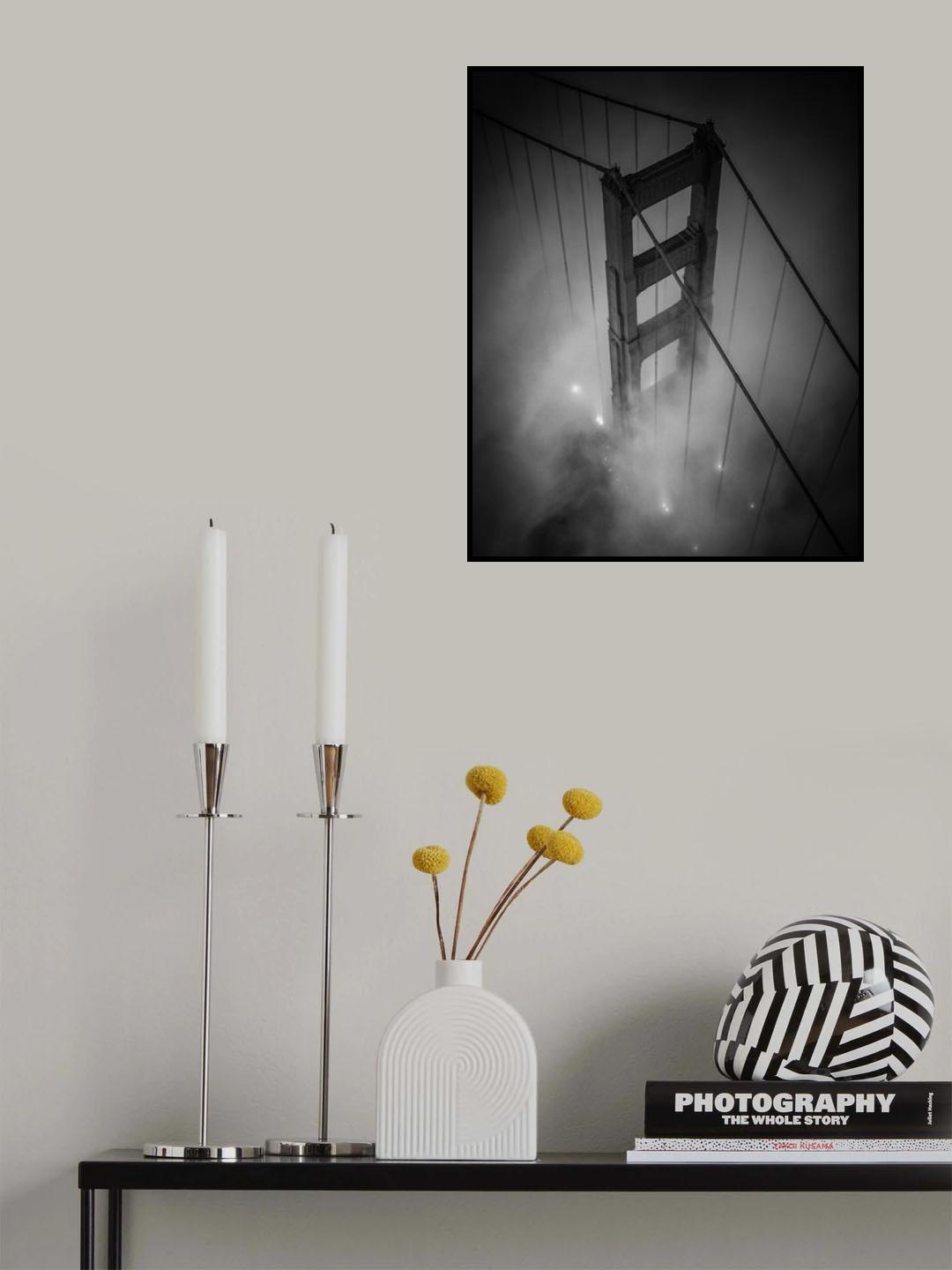 Golden Black Poster och Canvastavla