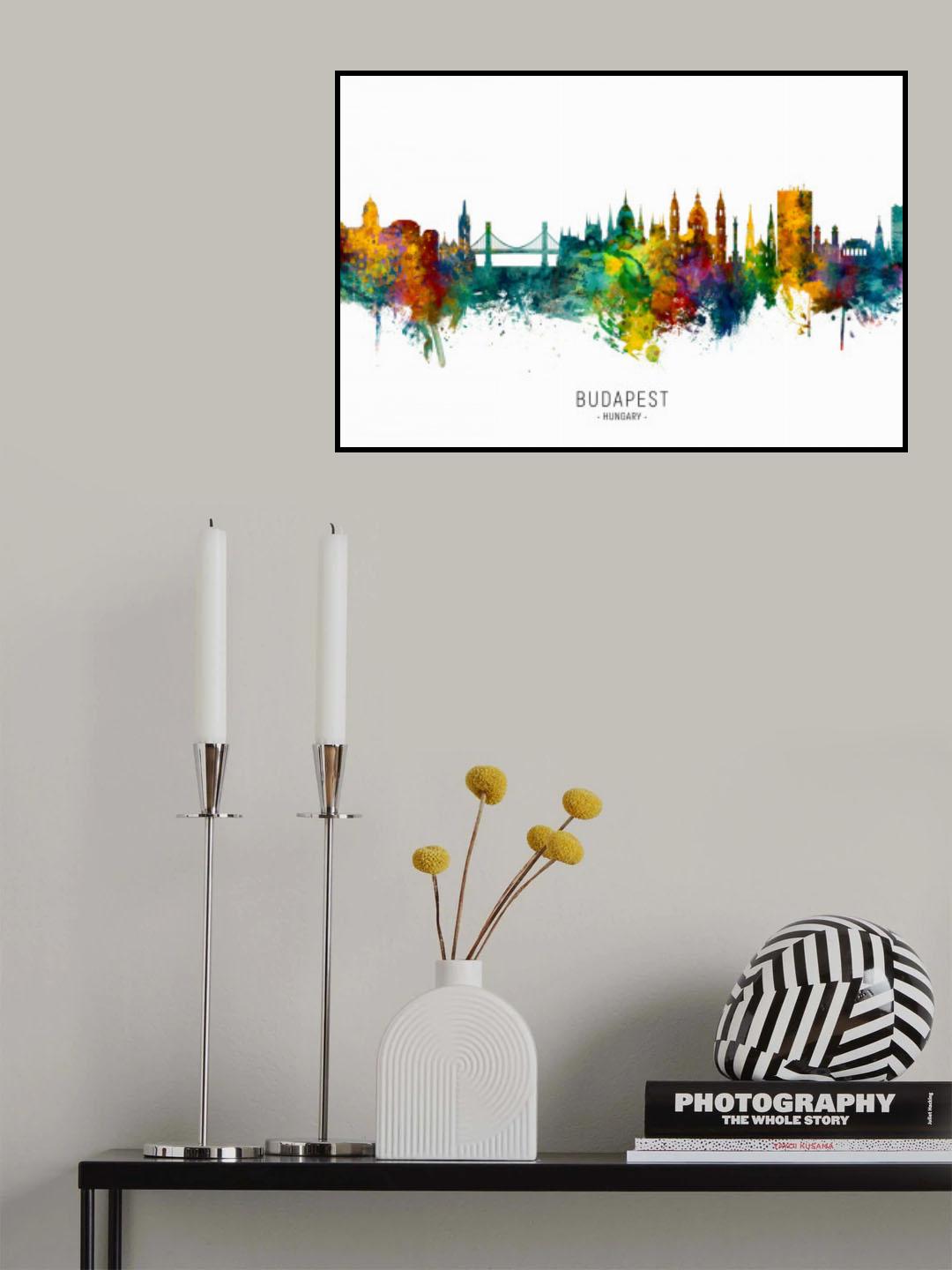 Budapest Hungary Skyline Poster och Canvastavla