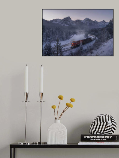 The Train in Snow. Poster och Canvastavla